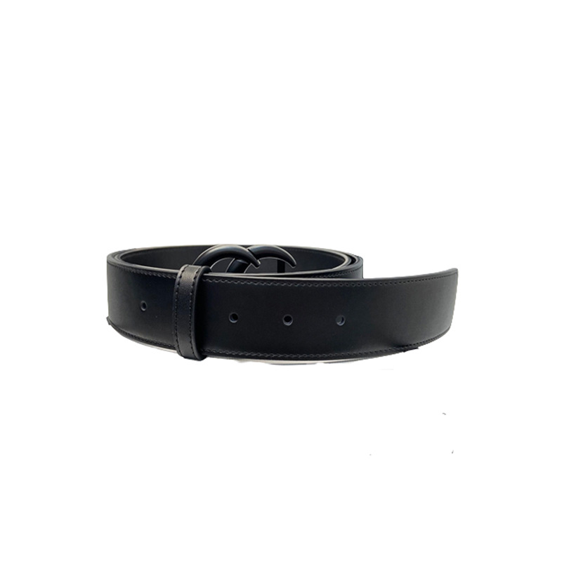 

Womens Mens Belts Designer Belt Luxury Fashion Classical Bronze BiG Smooth Buckle Real Leather Strap 3.8cm, Black