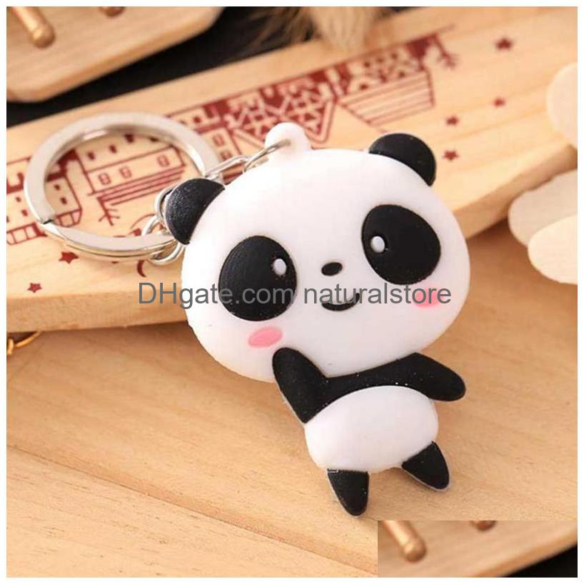 

Keychains Lanyards Women Bag Pendant Key Ring Panda Keychain Car Chain Fashion Keyfob Cool Jewelry Cute Creative Gift Drop Deliver Dhlt4