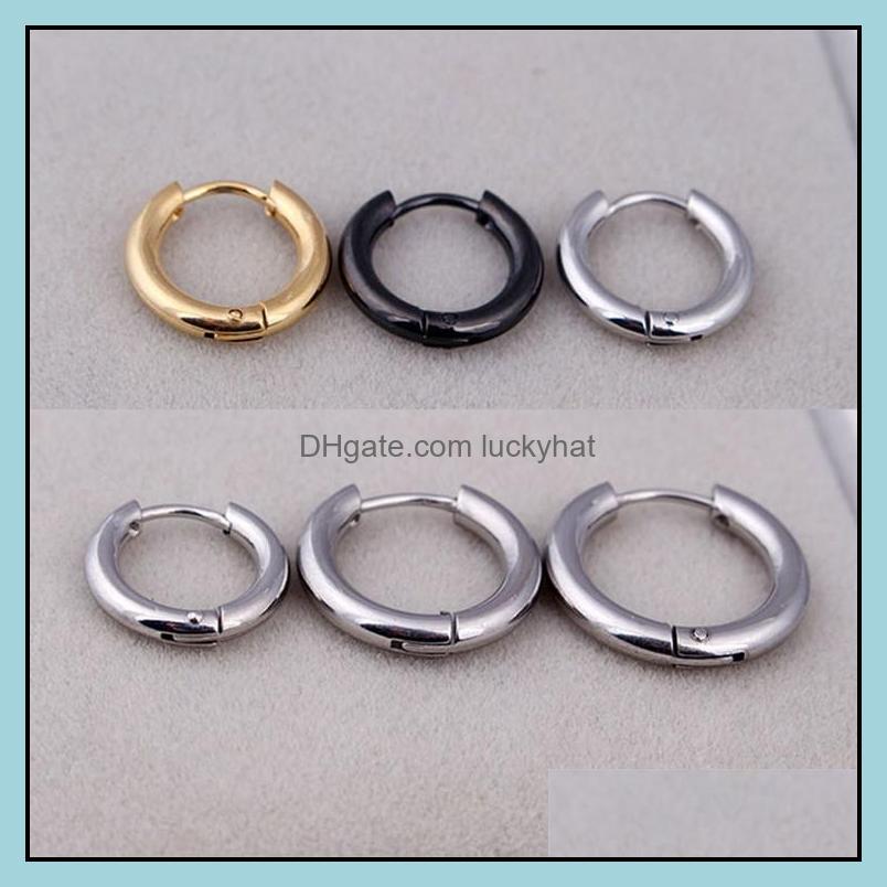 

Stud Street Pop Men Womens Girls Earrings Ear Ring Smooth Round Earring Antiallergic Stainless Steel Personality Simple Jewelry Dhs Otjp6