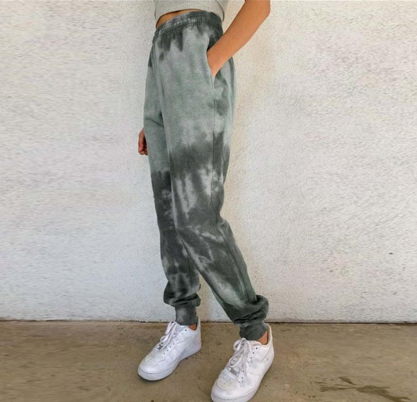 

Women' Pants Women Tie Dye Printing Casual Sport Running Jogger Tracksuit Elastic Waist Ladies Sweatpants Baggy Trousers, Gn