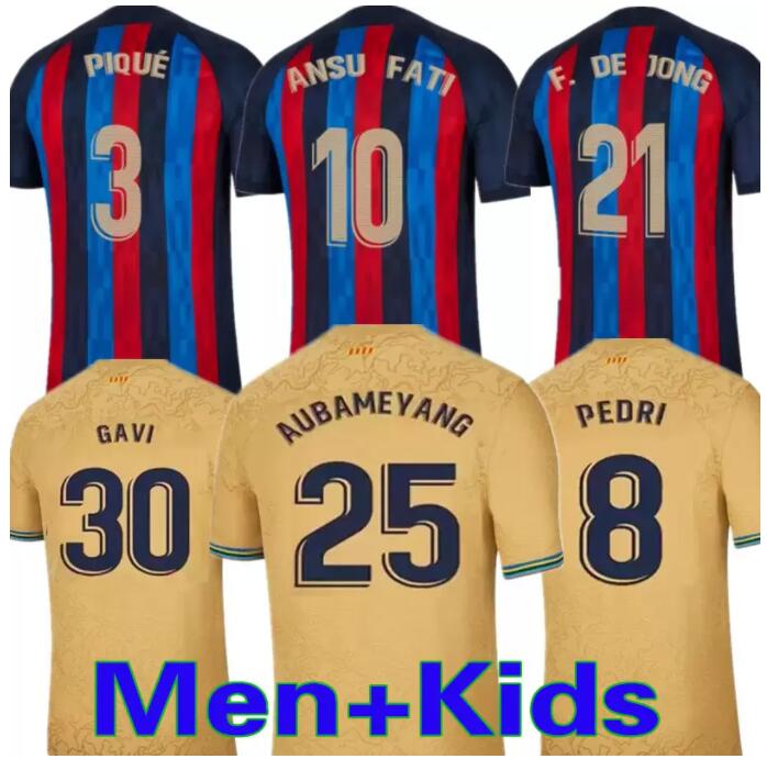 

22 23 soccer jersey LEWANDOWSKI FC FERRAN camiseta de futbol barca RAPHINHA 2022 2023 football shirt MEMPHIS barcelona kits men kids uniform, 22/23 away