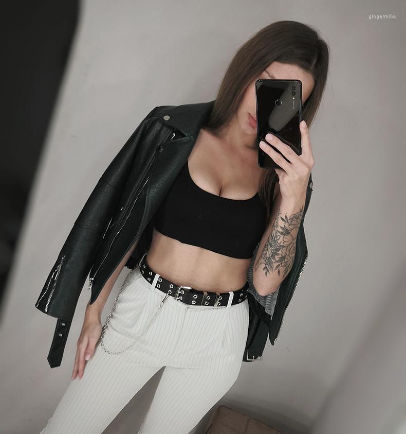 

Belts 2022 Women Buckle Genuine Leather Belt Alloy Decorative Luxury Fashion Gothic Style Chains On Jeans Women's Elastic, Black