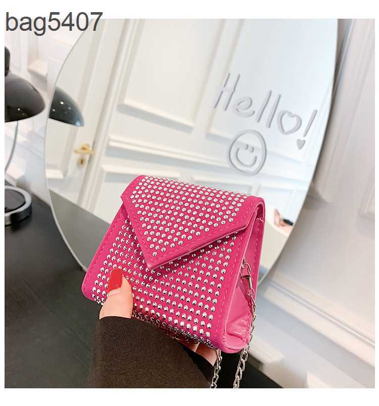 

2023 New Drill Bag 80% Discount Wholesale and Retail Outer Single Cover Brilliant Summer Style Women's Chain One Shoulder Oblique Span, Rose pink
