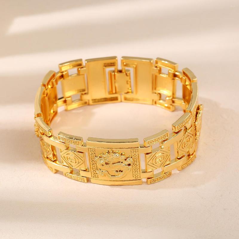 

Link Bracelets Selead Design Tide Brand Punk Style Layered Bracelet Ladies Men's Birthday Party Gift Gold-plated Copper