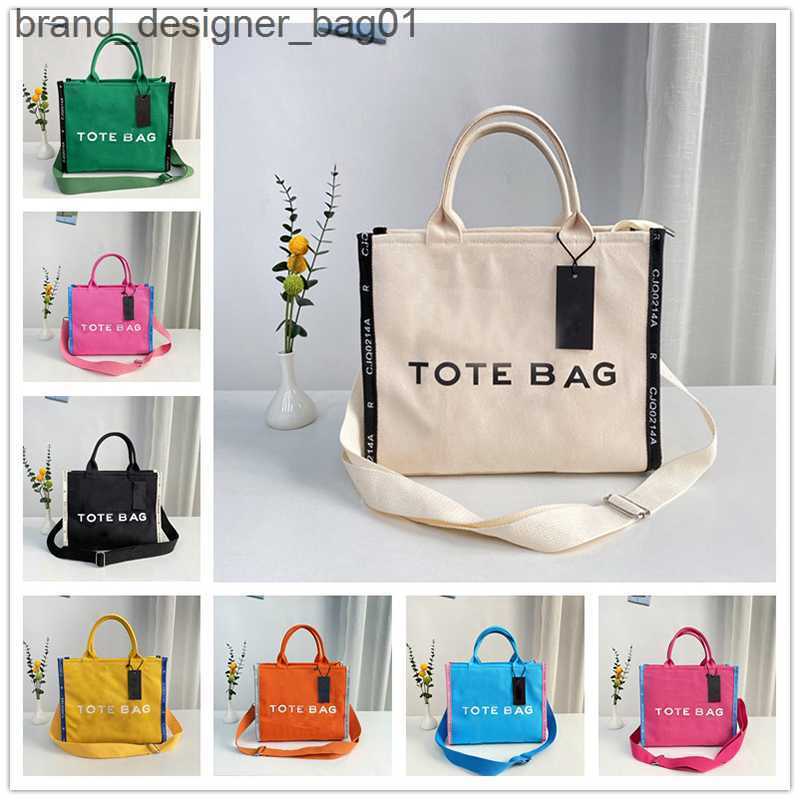 

2023 New The Tote Bag Canvas Designer Handbags Large Capacity Shoulder Women Shopping Tote Bags Messenger Letters Print 121622H, Mjbag blue