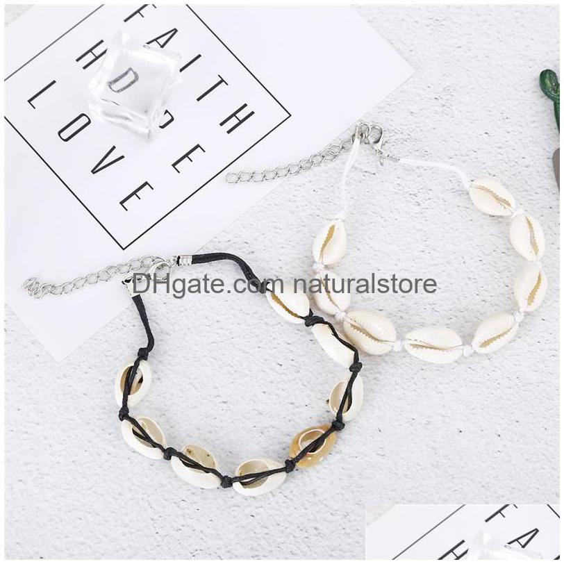 

Anklets Bohemian Beach Footwear Shell Girl Women Natural Ethnic Shells Hawaiian Style Casual Seashell Anklet Drop Delivery Jewelry Dhwtx