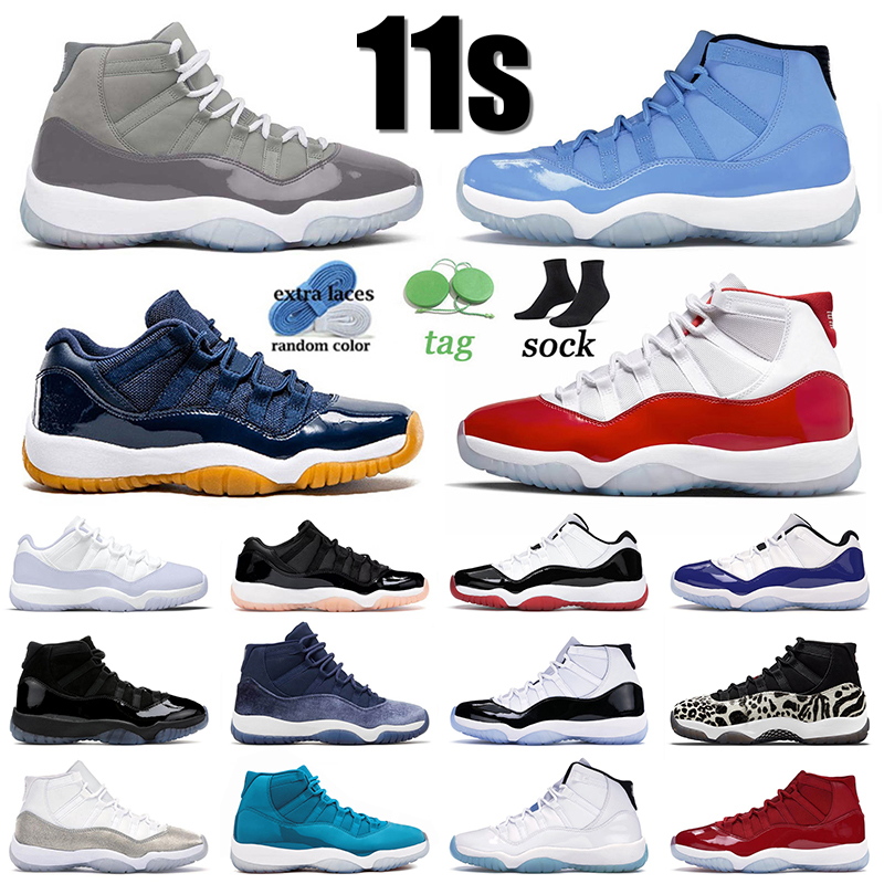 

High 11s OG Basketball Shoes Jumpman 11 Trainers Cool Grey Pantone Cherry Midnight Navy Gum Bleached Coral Bred Gamma Blue Concord Mens Women Sneakers Outdoor Sports, A63 cool grey 2021 40-47