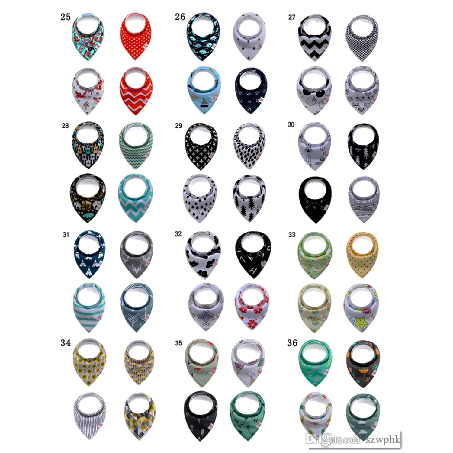 

Wholesale 100% organic cotton baby bandana drool bibs Knit Cotton Colorful Gift Set