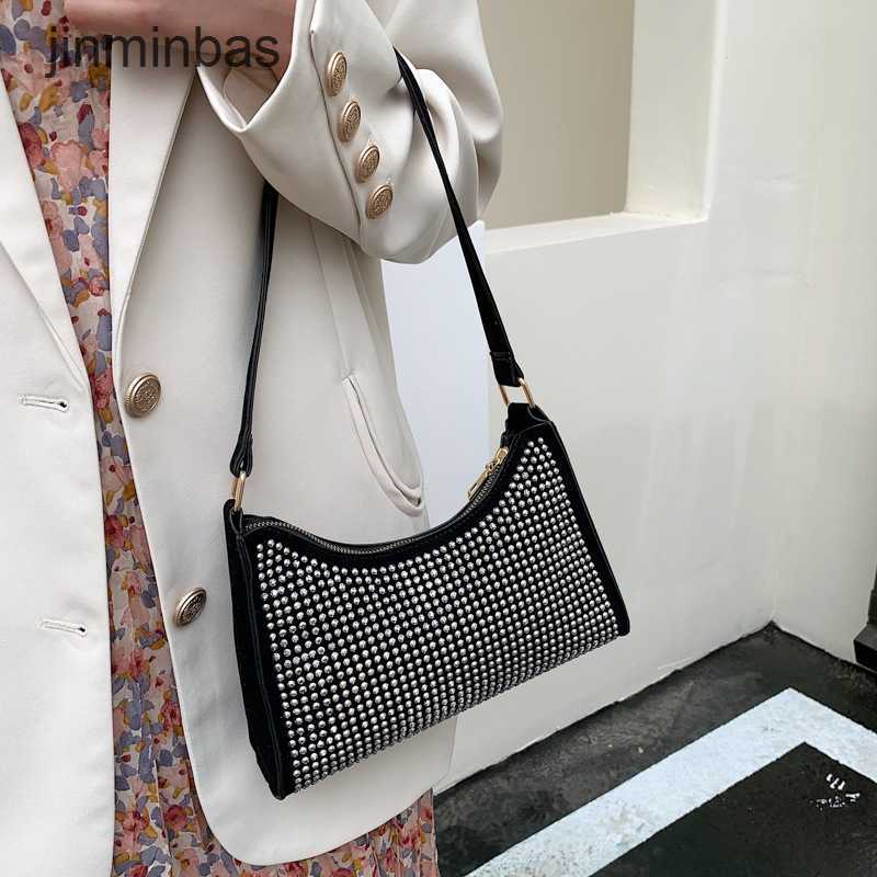 

2023 New Drill Bag 80% Discount Wholesale and Retail Armpit Women's Fashion Single Shoulder Red Diamond Stick Msenger, White7