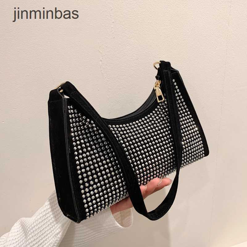 

2023 Fashion Diamond Bag 60% Discount Wholesale Retail Summer New Women's Rhintone Underarm Studded Hand Shoulder, White6
