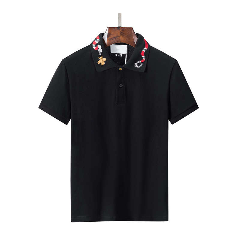 

Italian Mens Designer Polo Shirts Men High Street Letters Print Brand Top Cotton Clothing T Shirts, 12