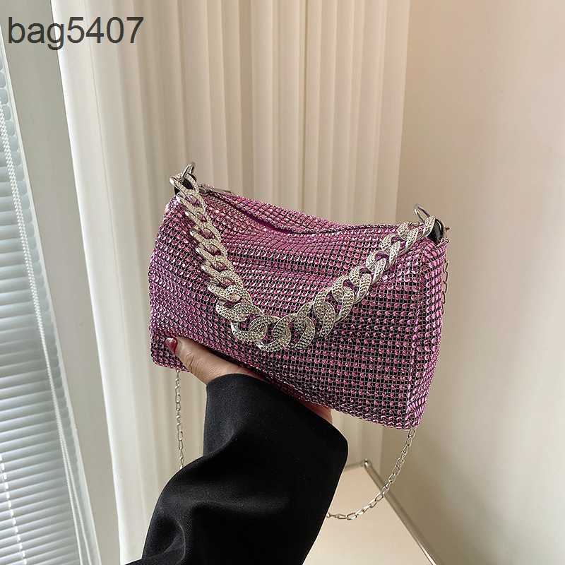 

2023 Women's Diamond Bag 70% Discount Wholesale Retail Popular Handbag Chain Fashion One Shoulder Women New Cross Small Square, Purple6