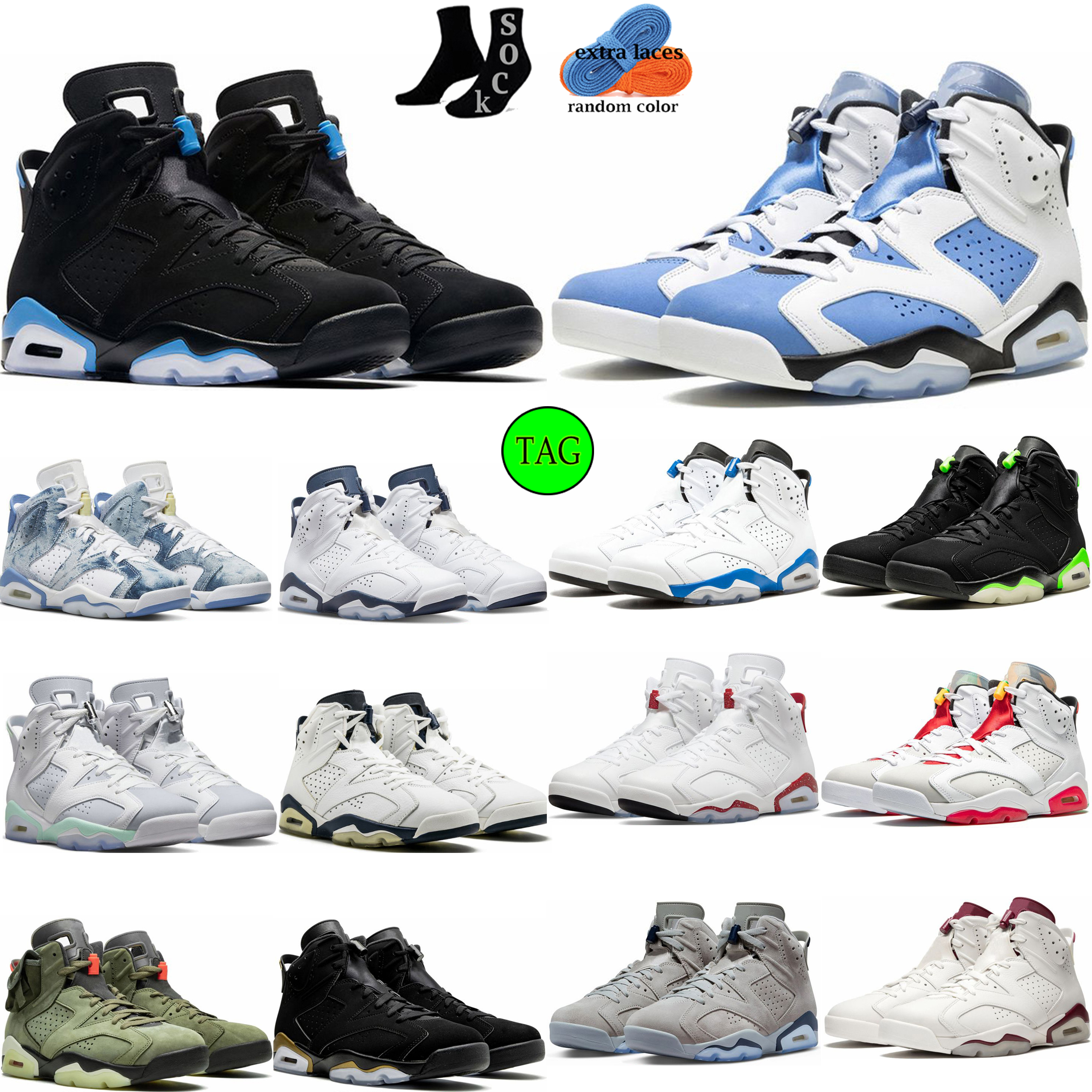 

men women 6s basketball shoes jumpman 6 UNC White Midnight Navy British Khaki Olive Bordeaux Bred Georgetown Foam mens trainers sports sneakers, #12 georgetown 40-47