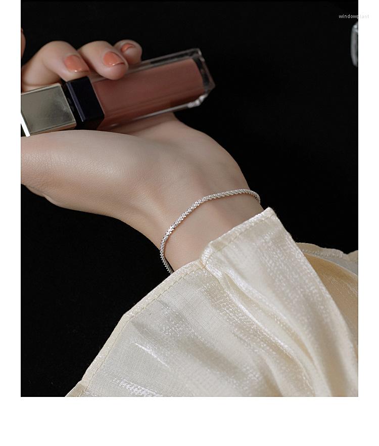 

Link Bracelets 2022 Korean Fashion Simple Gypsophila Flashing Prime Bracelet Chain Italian Stackable Ladies Exquisite Jewelry