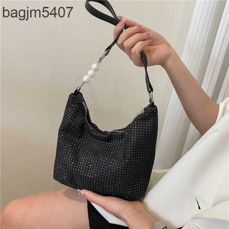 

2023 Women's Diamond Bag 80% Discount Wholesale Retail New Tidal Armpit Style Hand with Versatile, Black10