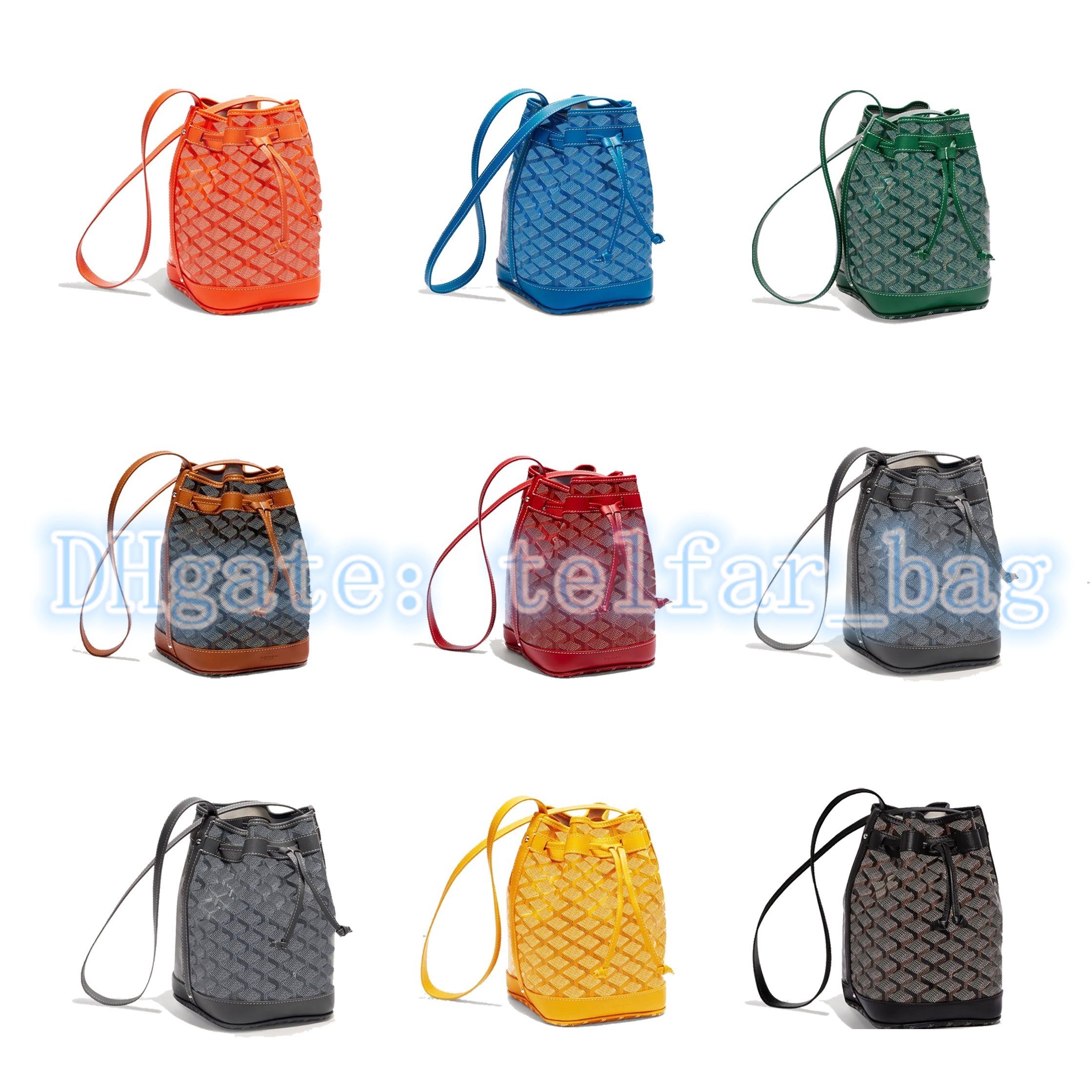 

Luxury Designer Genuine Leather Handbags backpacks Drawstring Shoulder PETIT FLOTl mens womens duffle sling bags totes GY bucket Saigon String Handbag strap Soft, Green