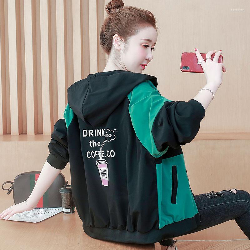 

Women' Trench Coats Windbreaker Jacket Women 2022 Spring Autumn Jackets Female BF Student Outcoat Tooling Loose Coat Hooded Ladies Overwear, Pink1