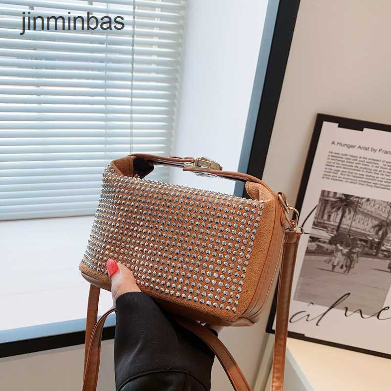 

2023 Fashion Diamond Bag 60% Discount Wholesale Retail Yangqi Rhintone Small New Handheld Crossbody Personality Chain Women's, Brown5