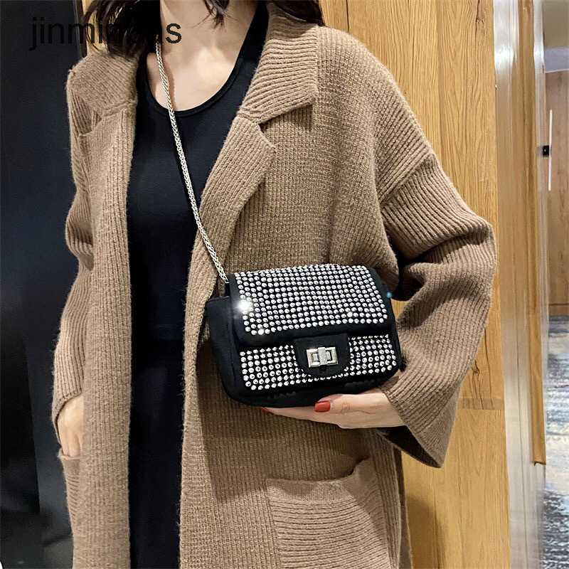 

2023 Women's Diamond Bag 55% Discount Wholesale Retail Popular Bright Autumn New Fashion Simple Crossbody Network Red Chain Small Square, Black9