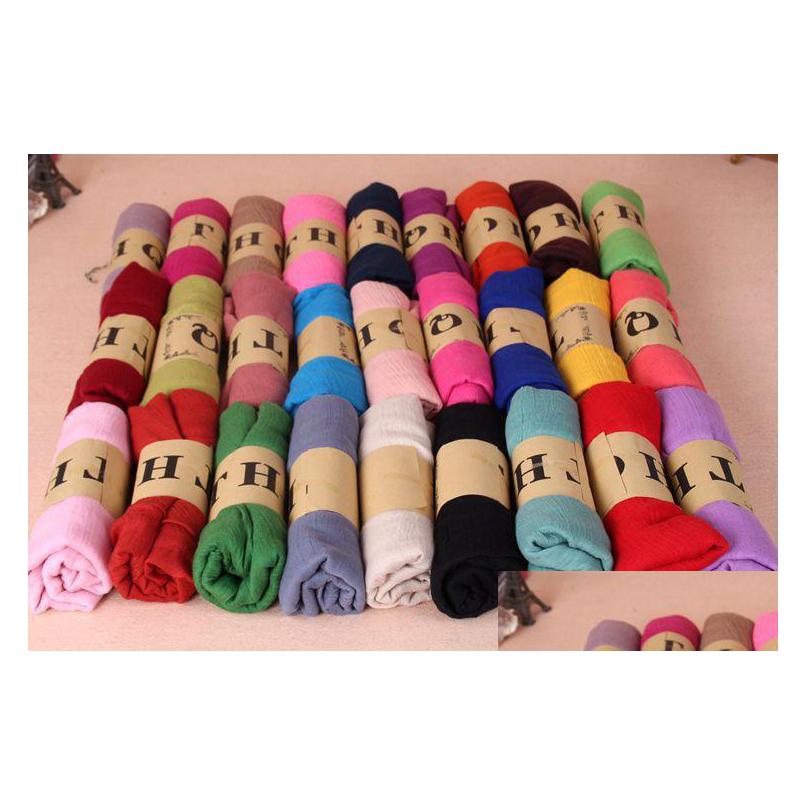 

Other Accessories 10 Colors Bride Solid Pashmina Linen Scarves Womens Shawls Plain Ladies Wraps Soft Fringes Autumn Winter Scarf For Dhujk