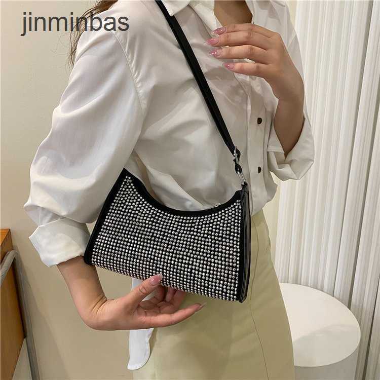 

2023 Fashion Diamond Bag 60% Discount Wholesale Retail Popular Korean Version Water Armpit Small Bag New Summer Women's Inlaid Shoulder Msenger Women, White6