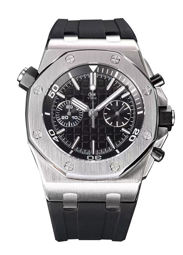 

Sports Men's Watch Quartz Movement Stainless Steel Sapphire Glass Rubber Color Band, Colour 12