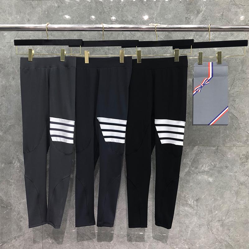 

Women' Pants Man' Running Women Sport Stretchy Leggings Compression Striped Gym Fitness Tights Sports, Black