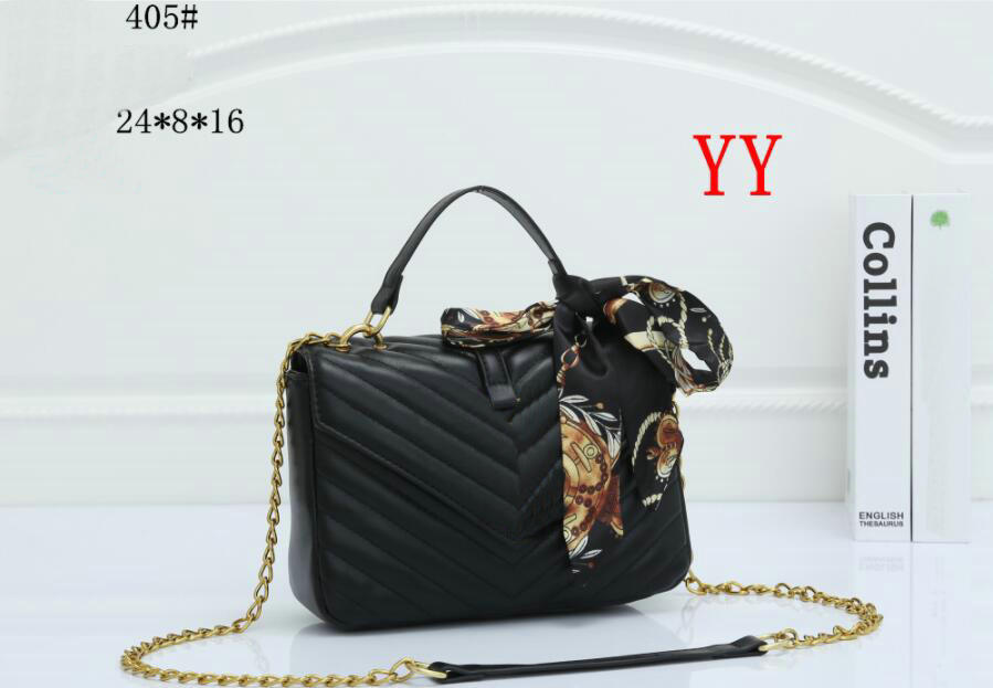 

Designer Crossbody bags tote Handbag sheepskin caviar metal chain gold fashion Leather Flip cover diagonal Shoulder Bags, Black