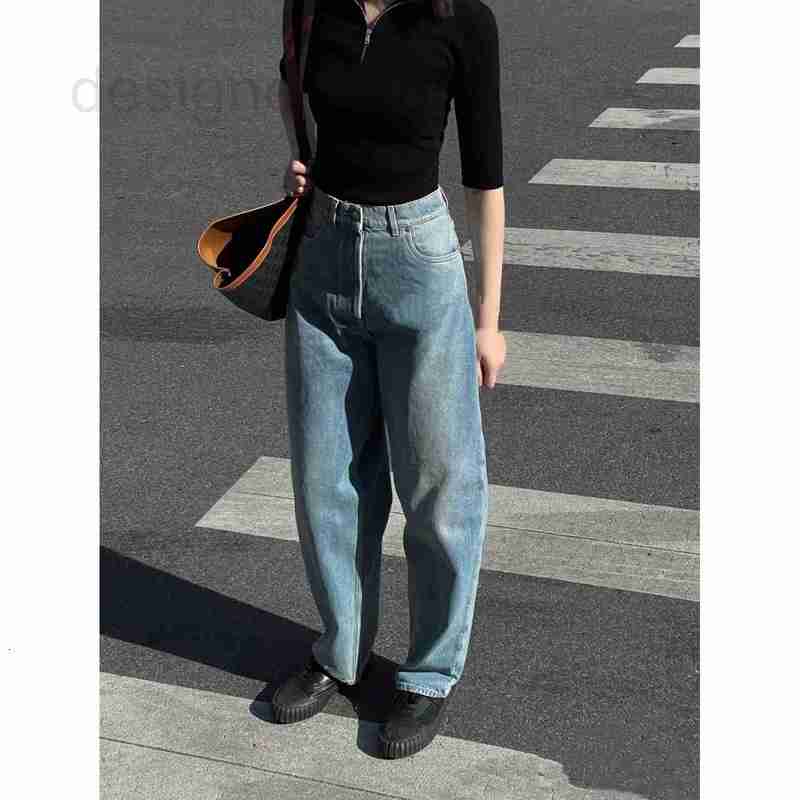 

Women' Jeans designer P23 Early Spring New Fashion Classic Triangle Distressed Slim Loose Straight Leg ODEY, Blue10