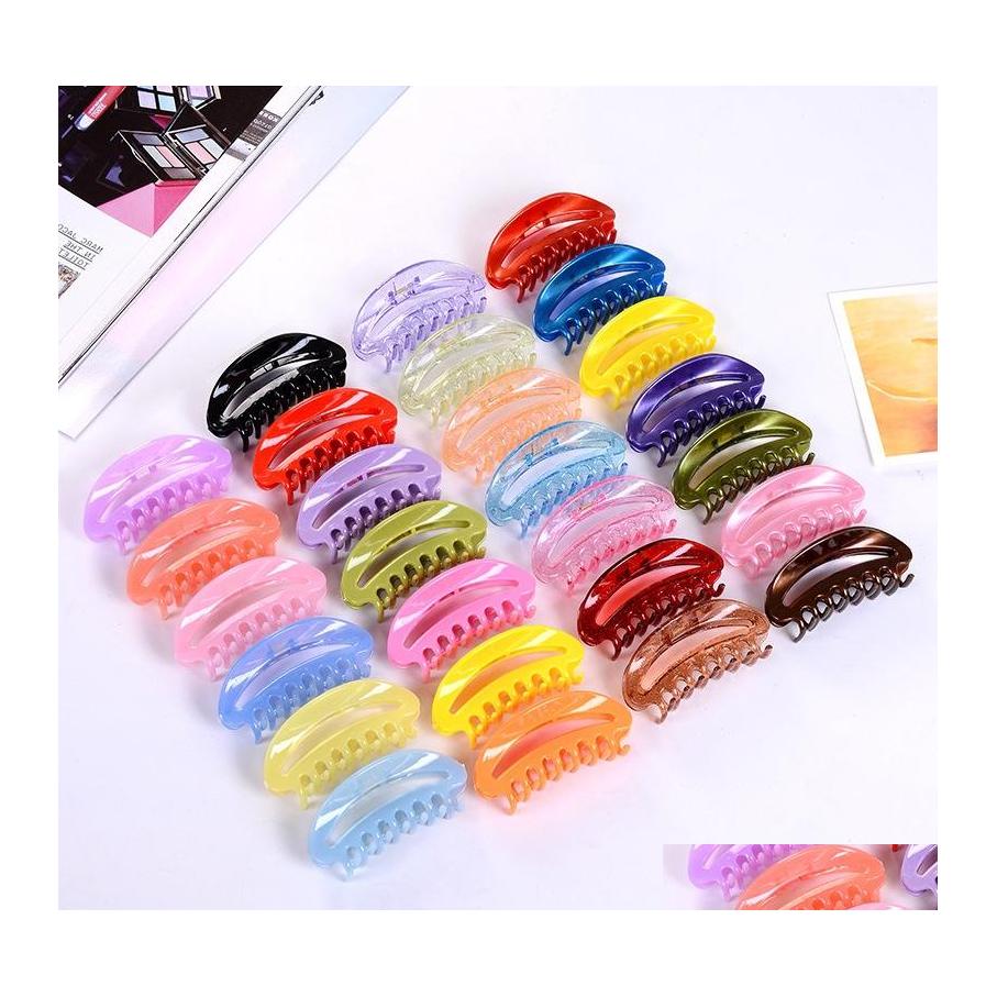 

Clamps Big Semicircle Hair Plastic Summer Wash Nonslip Hairs Claw Clips For Lady Versatile Ponytail Hairpin Simplicity 0 58Yy Q2 Dro Oty2G