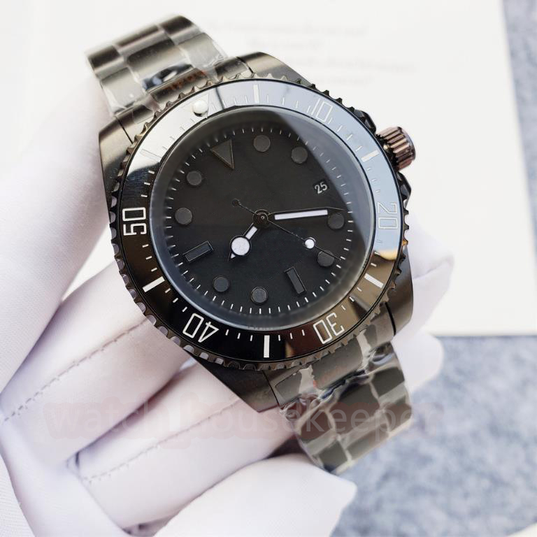 

2023 Business men's automatic mechanical watch 43mm black faced ghost king stainless steel luminous waterproof calendar watch, Tool