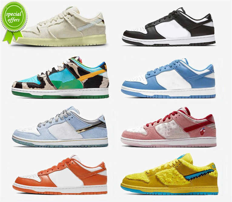 

Box with 2023 Og Authentic Sb Dunks Shoes Men Women White Black Panda Unc Grey Fog Varsity Green Glow Medium Olive Syracuse Kentucky Mens Trainers, 45
