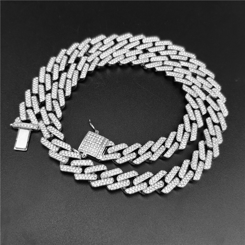 

prismatic quadrilateral hip hop Cuban chains fanshi gold stainless steel necklace pendant chain for women pearl necklaces designer jewelry link Jewelry pendants