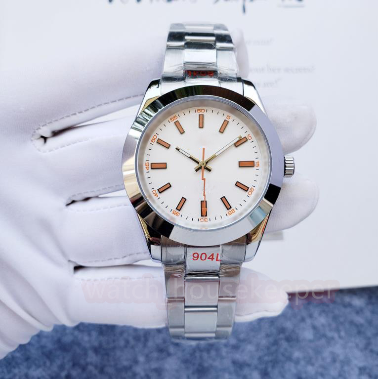 

Business men's stainless steel 904L watch 40mm white luminous u1 automatic mechanical waterproof calendar watch, Tool