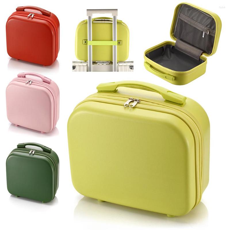 

Cosmetic Bags Portable Hand Luggage Bag Hard Shell Makeup Organizer Waterproof Large Capacity Solid Color For Outdoor Toiletries Holder, Green