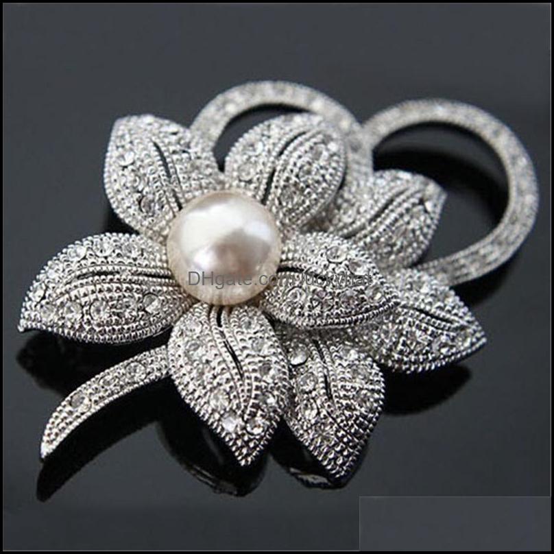 

Pins Brooches Vintage Stylish Big Bow Brooch High Quality Imitation Pearl Pins Woman Jewelry Collar Wedding Bridal Bouquet Drop Deli Ot1Rg