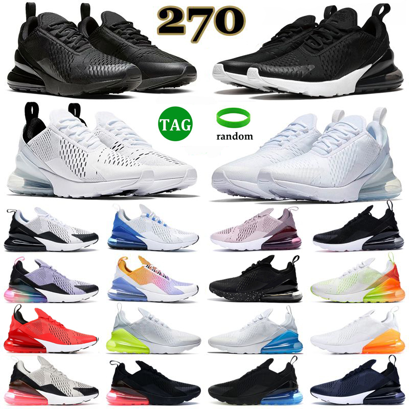 

270s running shoes men women outdoors des chaussure 270 University Blue Triple Black Volt Core White Rainbow Grape mens trainers womens outdoor sneakers, Sku_25 40-45