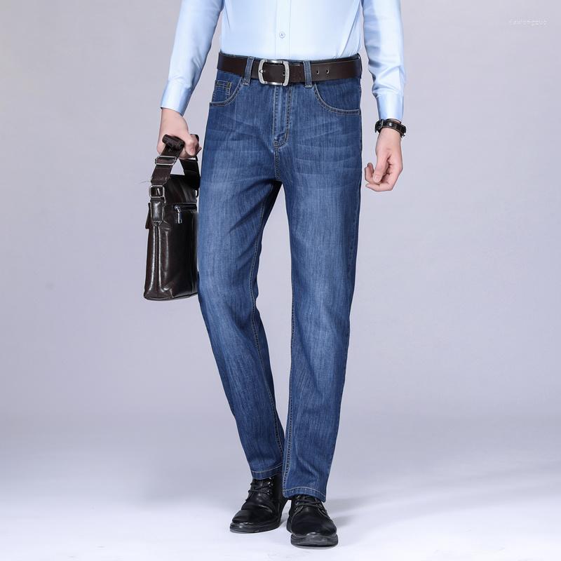 

Men's Jeans Spring Autumn 2022 Men's Smart Business Casual Straight Regular Stretch Denim Trousers Classic Retro Men Plus Size -40, 8006
