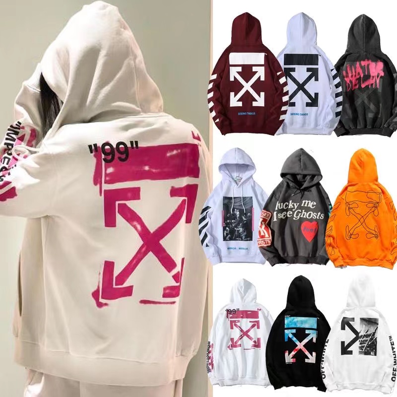 

OS007 off white fashion cotton hoodie Fashion Designer Mens Hoodie Men Women Couples, Purple