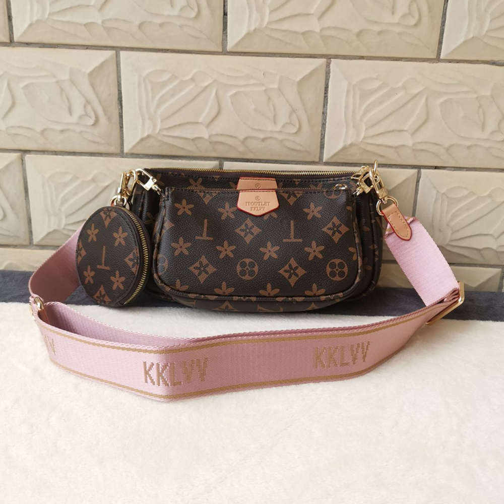 

designer bag Genuine Leather 3pcs Shopping Bag Plain Cross body Shoulder Bags Handbags louise viuton womens Crossbody Totes purse Casual Wallets With Serial Number, Brown