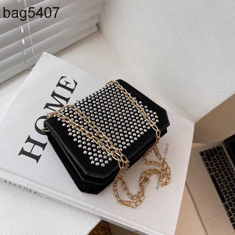 

2023 Women's Diamond Bag 70% Discount Wholesale Retail Class Sense New Mini Underarm Fashion Single Shoulder Msenger Small Square Zero Wallet, Black5