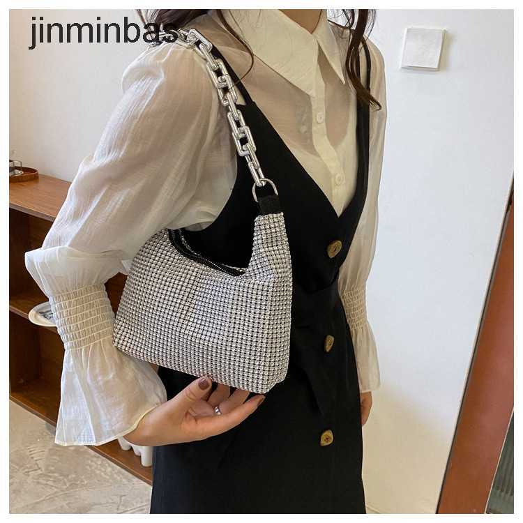 

2023 Fashion Diamond Bag 60% Discount Wholesale Retail New Style Water Women's Bangdi Spice Girl Crcent Portable Chain One Shoulder Crossbody Armpit Bright, Black7