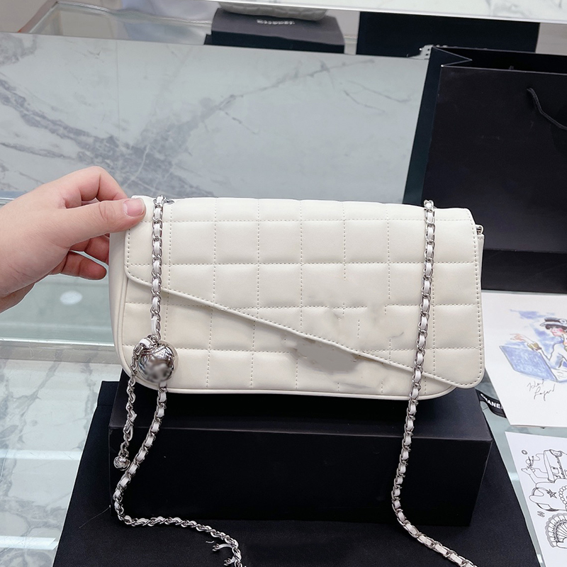

Classic Cf Golden Ball Flap Crossbody Bags France Brand Fashion Quilted Matelasse Lady Chain Bag Women Shoulder Bag Luxury Designer Handbag Coin Purse Wallet, Grey