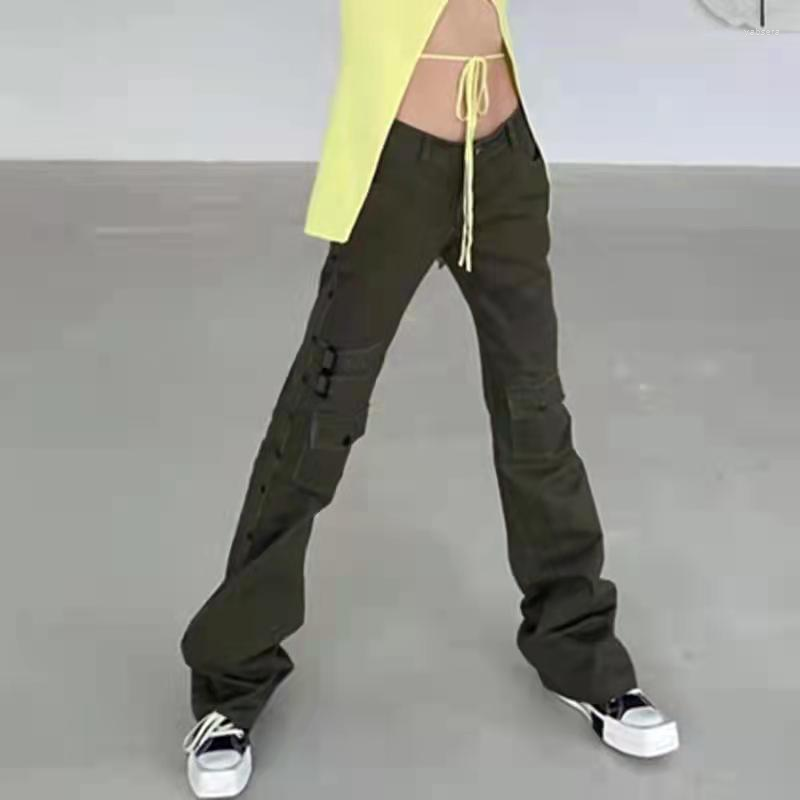 

Women' Pants Harajuku Hip Hop Punk Overalls Women' Green Casual Sweatpants Alternative Retro Korean Fashion Alt Changchun Autumn Y2k
