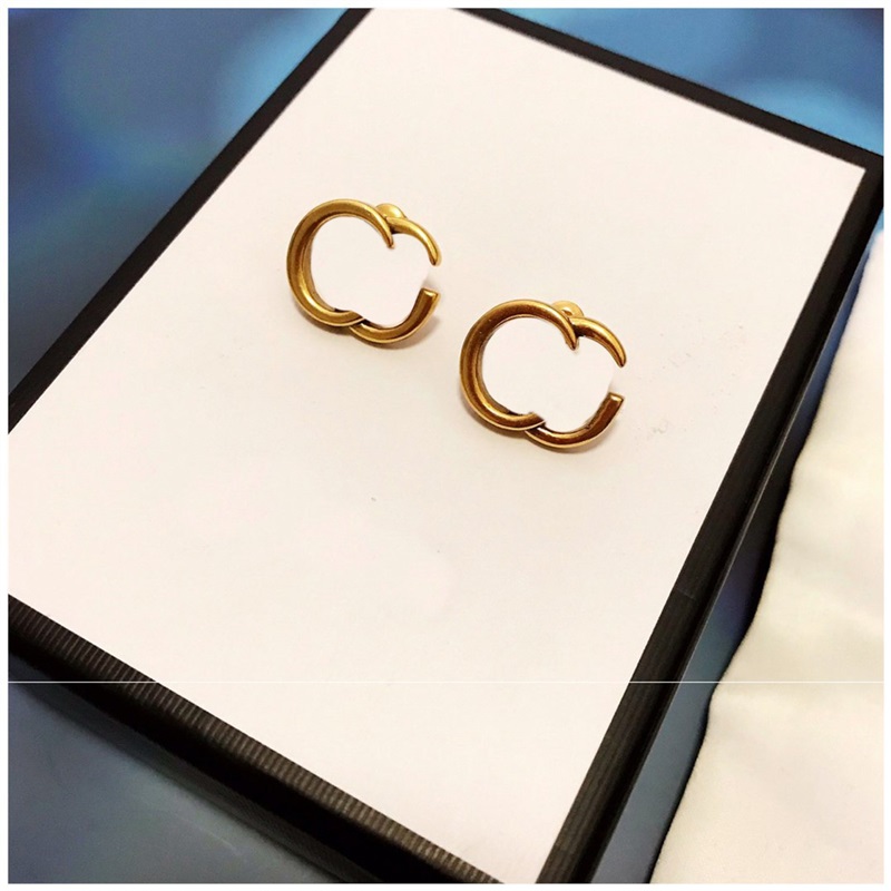 

Designer earings for woman charm luxury earrings letter fashion earring for woman plated gold ohrringe mens earring retro orecchini earrings designer for women