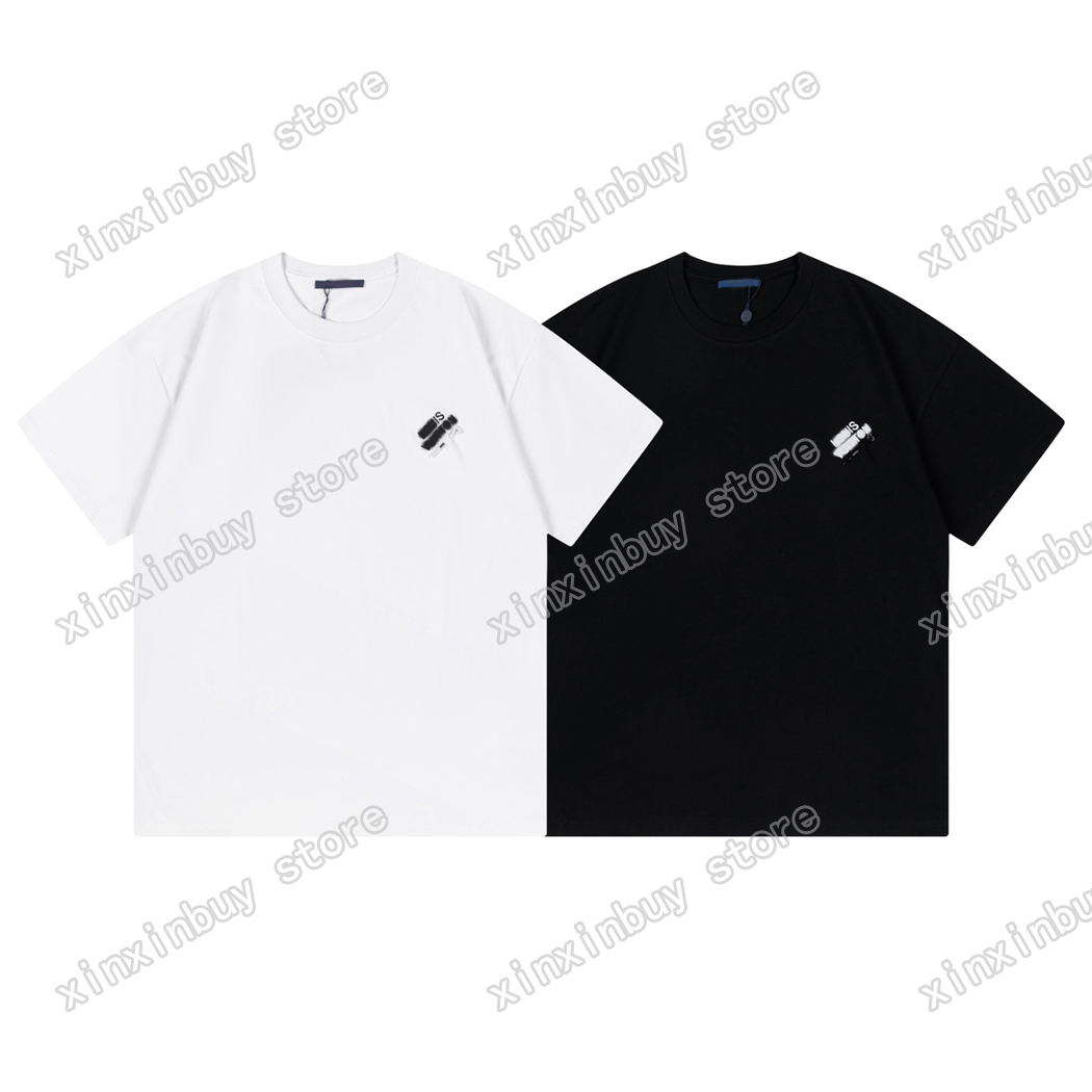 

xinxinbuy Men designer Tee t shirt Paris Pin Letter embroidery short sleeve cotton women gray white black XS-L, 01
