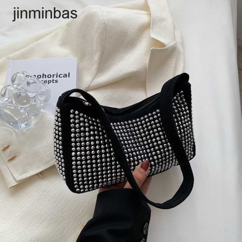 

2023 Fashion Diamond Bag 60% Discount Wholesale Retail Popular High-grade Rhintone Armpit Shoulder New Portable Women's Small Crowd, Black6
