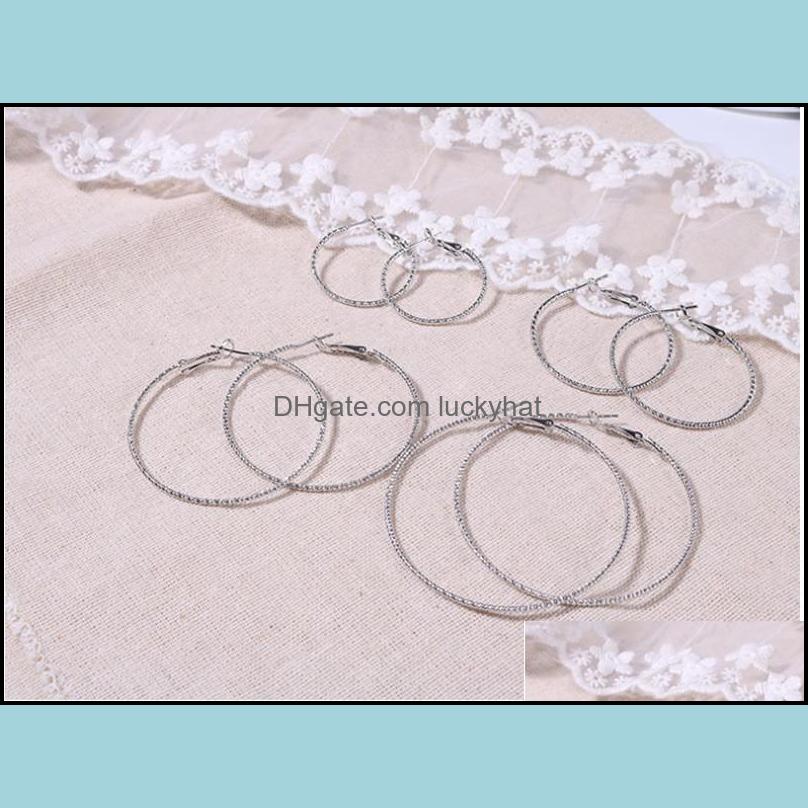 

Hoop Huggie S925 Sier Needle Earrings Europe And America Exaggeration Big Babysbreath Fashion Personality Earring Jewelry Drop Deli Otjve