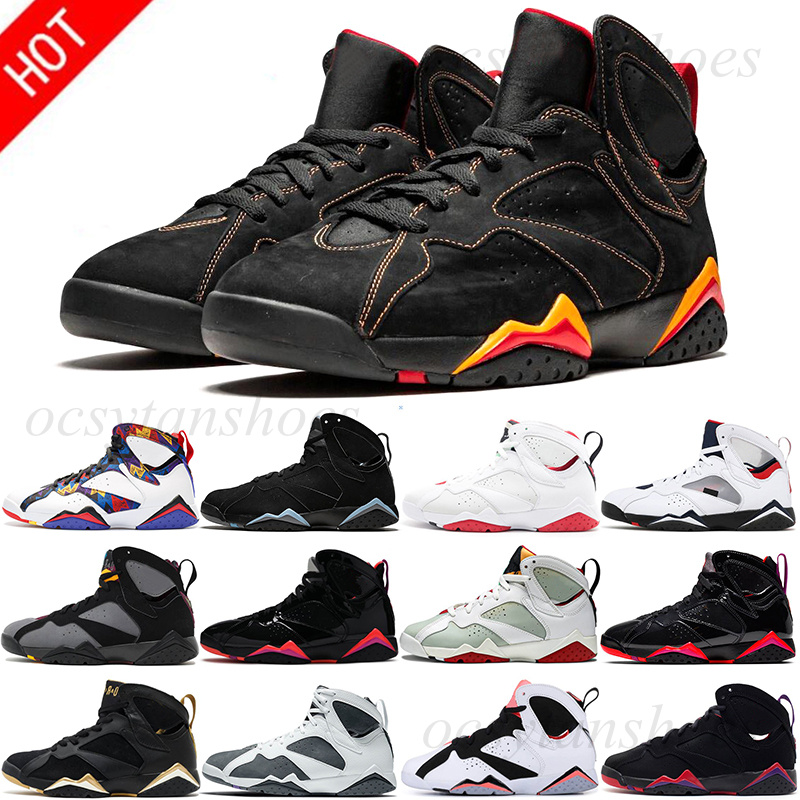 

2023 Jumpman 7 7s Mens Basketball Shoes Men BLACK GLOSS Citrus Patent Leather PANAME Topaz Mist Sport Sneakers Trainers Size 7-13, Trophy room 36-47