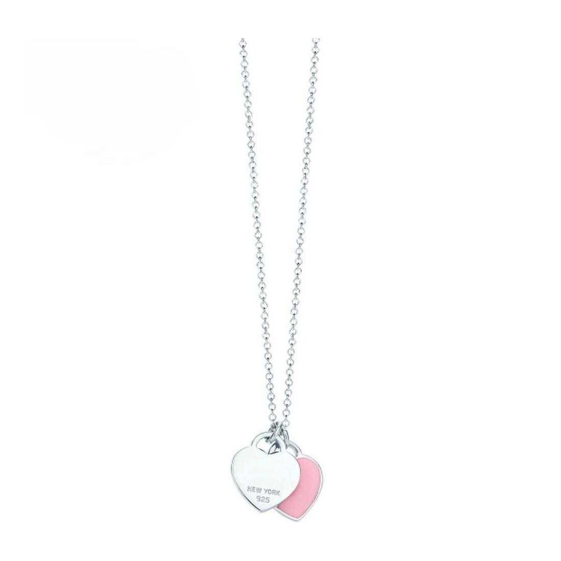 

Pendant Necklaces Tiff Necklace 925 Sier Female Jewelry Exquisite Craftsmanship With Official Logo Classic Blue Heart Wholesale Luxu Dhj2B